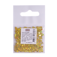 Блискітки для декорування ZiBi 6801-23 ЗІРОЧКИ золоті, 1г /ZB.6801-23/