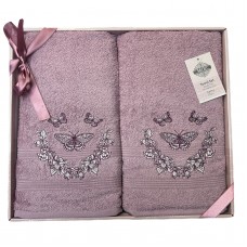 Рушник махровий 2шт. MOZ в подар. уп. (д/бані+д/обличчя)