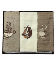 Рушник вафельний 3шт. NILTEKS 40*60см, д/кухні, в подар. уп.