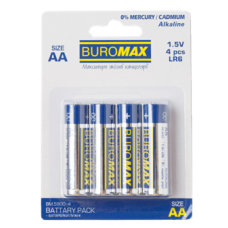 Батарейка BUROMAX АА LR6 5900-4  4шт/упак. (ціна за уп) /BM.5900-4/