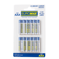 Батарейка BUROMAX ААА LR03 5901-12  12шт/упак. (ціна за уп) (6) /BM.5901-12/