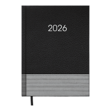 Щоденник датований 2026 BUROMAX А5 PARALLEL 2107-01 чорний (друкована обкл.) /BM.2107-01/