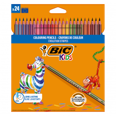 Олівці кольорові 24кол. BIC Kids Evolution Stripes /bc502447/