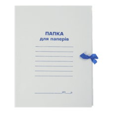 Папка картонна на зав'язках 0,41 BUROMAX 3357 цільнокроєна (50) /BM.3357/