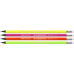 Олівець графітовий BIC Evolution Fluo HB, пластиковий неоновий, з ластиком (12) /bc942882/