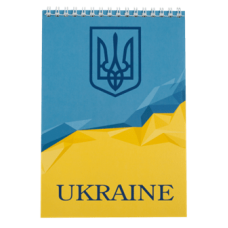 Блокнот BUROMAX А5 на гориз. спір. 48арк. UKRAINE 24545104-14 блакитний /BM.24545104-14/