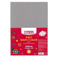 Фетр листовий (поліестер) 20х30см MAXI 61622-10 180г/м, сірий (10арк.) (ціна за 1 аркуш)