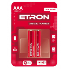 Батарейка ETRON AАА LR03 Mega Power  2шт/упак (ціна за уп)