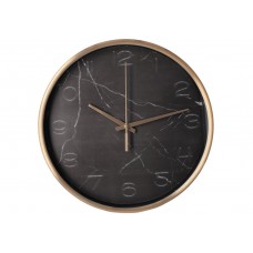 Годинник настінний OPTIMA MARBLE 52091 металевий, чорний мармур /O52091/