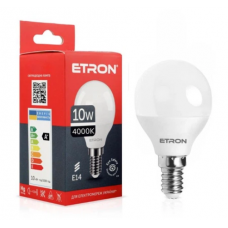 Лампа ETRON світлодіодна 1-ELP-058 G45 E14 10W 4200K (сфера)