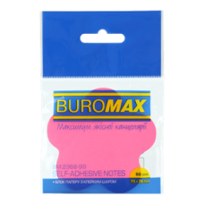 Стікери BUROMAX Квітка 50арк 2368-99 неон., /BM.2368-99/