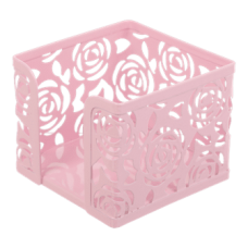 Бокс для паперу метал.BUROMAX 6217-10 95х95х80, ROSE PASTEL рожевий, /BM.6217-10/