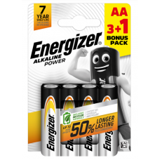 Батарейка ENERGIZER AA LR6 Alkaline Power  3+1шт/упак. (ціна за уп) карт.уп.