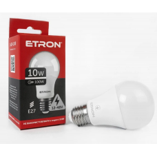 Лампа ETRON світлодіодна 1-ELP-1248 A60 E27 10W 4200K (груша) Для акумуляторів