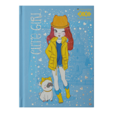Блокнот ZiBi KIDS Line А6 тв. пал. 64арк. CUTE GIRL 12715-08 жовтий /ZB.12715-08/