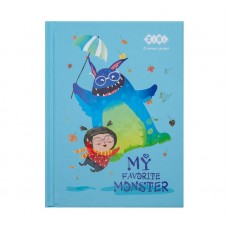 Блокнот ZiBi KIDS Line А6 тв. пал. 64арк. MONSTER 12716-14 блакитний /ZB.12716-14/
