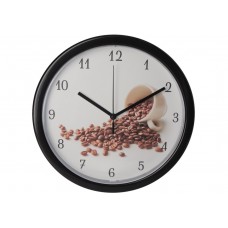 Годинник настінний OPTIMA COFFE 52102 пластиковий, чорно-білий /O52102/