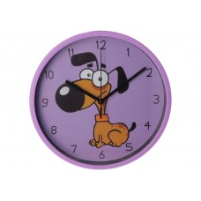 Годинник настінний OPTIMA LITTLE DOG 52105 пластиковий, фіолетовий /O52105/