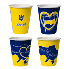 Стакан одноразовий паперовий 250мл (50/2000) Патріот /CUP250PAT/