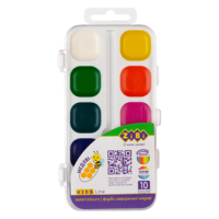 Акварель 10кол. ZiBi KIDS Line 6543-10 біла пласт.уп. /ZB.6543-10/