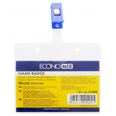 Бейдж (ідентифікатор) ECONOMIX 41404 58х95мм гориз. з зажимом /E41404/