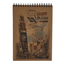 Блокнот BUROMAX А5 на спір. крафт обкл. 80арк. 2473 (нелінований) /BM.2473/