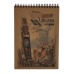 Блокнот BUROMAX А5 на спір. крафт обкл. 80арк. 2473 (нелінований) /BM.2473/