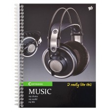 Блокнот YES А5 на спір. 80арк. Headphones 680993 /680993/