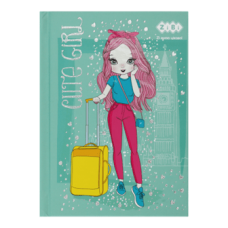 Блокнот ZiBi KIDS Line А6 тв. пал. 64арк. CUTE GIRL 12715-06 бірюзовий /ZB.12715-06/