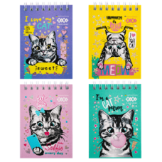 Блокнот ZiBi KIDS Line А7 на гориз. спір. 40арк. EMOTIONS/KITTY 12102 (20) /ZB.12102/
