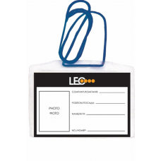 Бейдж (идентификатор) LEO гориз. на шнурке L1106