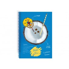 Книга канц. на спіралі  А4  80арк # офс. OPTIMA Fruits 20846-02, пластик. обкл. /O20846-02/
