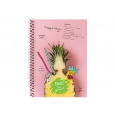 Книга канц. на спіралі  А4  80арк # офс. OPTIMA Fruits 20846-09 пластик. обкл. /O20846-09/