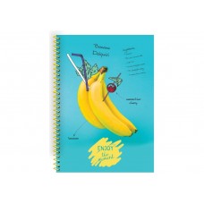 Книга канц. на спіралі  А4  80арк # офс. OPTIMA Fruits 20846-11 пластик. обкл. /O20846-11/