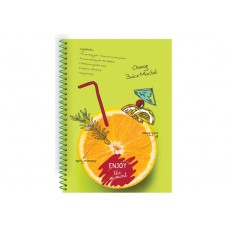 Книга канц. на спіралі  А4  80арк # офс. OPTIMA Fruits 20846-13 пластик. обкл. /O20846-13/
