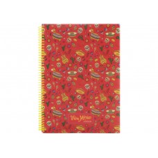 Книга канц. на спіралі  А4  80арк # офс. OPTIMA Viva Mexico 20845-03 пластик. обкл. /O20845-03/