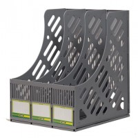 Лоток вертикальний  3 в 1 4OFFICE 4-402 сірий /4-402/