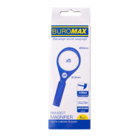 Лупа BUROMAX 4307 D60х3/D16х5, 2 лінзи, пластик (12) /BM.4307/