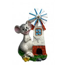 Магніт "Мишки з млином" 70мм 742702B, керам.