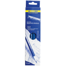 Набір графітових олівців BUROMAX PROFESSIONAL 12шт (4H-6B) 8565 (12) /BM.8565/