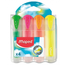 Набір маркерів текст. 4кол. MAPED Fluo Peps Ultra Soft 745947 /MP.745947/