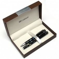 Набір ручок CABINET 15922-01 Pearl перова+кулькова, чорна в футлярі /15922-01/