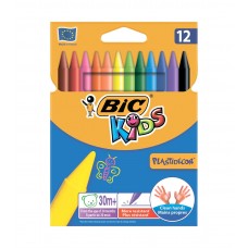 Олівці кольорові воскові 12кол. BIC Plastidecor /bc945764/