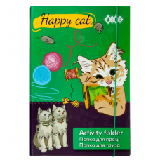 Папка для ручної праці А4 ZiBi 17.14909 HAPPY CAT, на гумках, /ZB17.14909/
