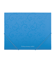 Папка на гумках А5 BUROMAX 3902-14 Barocco, блакитна (100) /BM.3902-14/