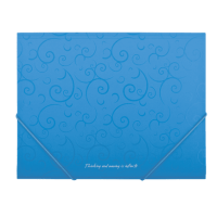 Папка на гумках А5 BUROMAX 3902-14 Barocco, блакитна (100) /BM.3902-14/