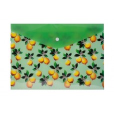 Папка на кнопці А4 BUROMAX 3955-15 LEMONS салатова (12) /BM.3955-15/