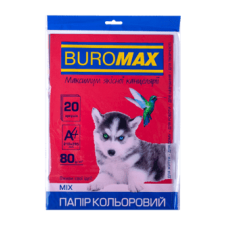 Папір кольоровий 80г/м, А4 10кол./5шт./50арк. BUROMAX 2721050-99, DARK+NEON, /BM.2721050-99/