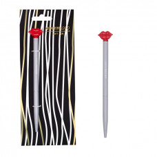 Ручка кулькова Olena Redko "Lips" металева, синя