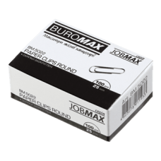 Скріпки 25мм BUROMAX  JOBMAX 5022 круглі, оцинковані 100шт. (10/500), /BM.5022/